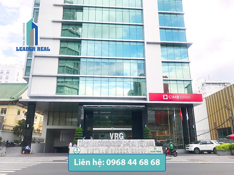 Mặt tiền tòa nhà cho thuê văn phòng VRG building quận 3