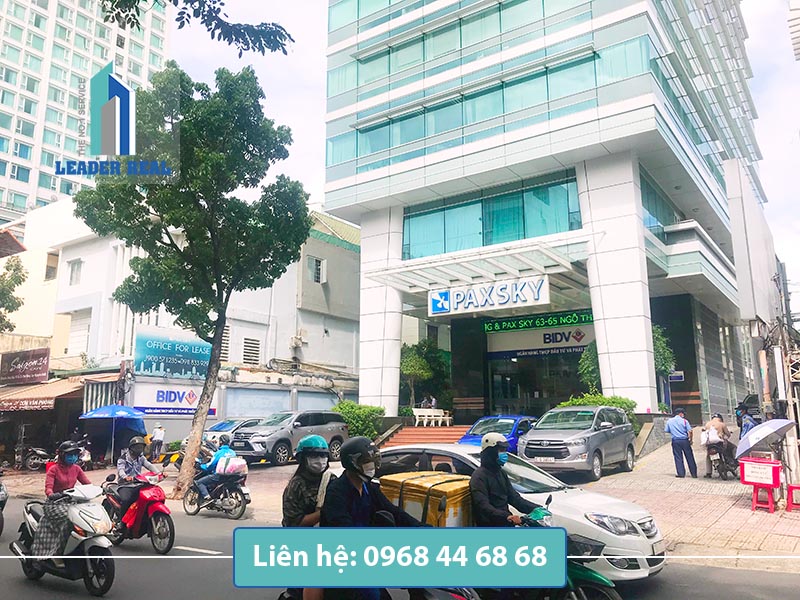Mặt tiền tòa nhà cho thuê văn phòng Paxsky 123 tower quận 3
