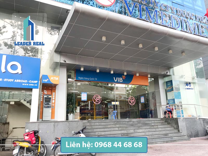 Lối vào văn phòng cho thuê Vimedimex building quận 1