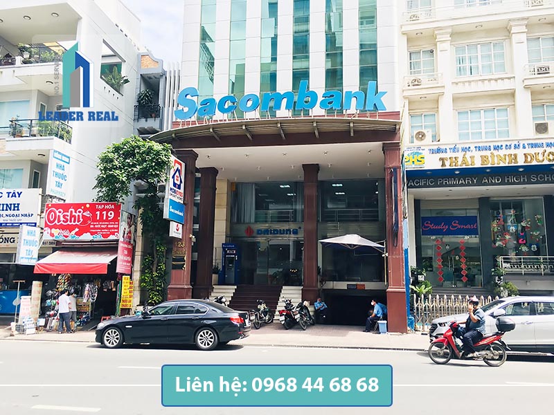 Phía trước tòa nhà cho thuê văn phòng Đại Dũng building quận Tân Bình