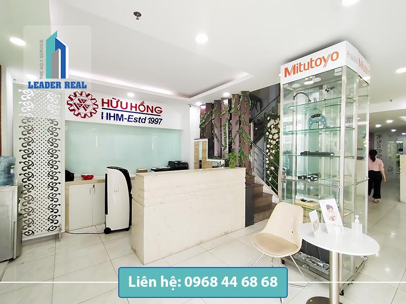 Sảnh lễ tân tại tòa nhà cho thuê văn phòng Hồng Loan building quận Tân Bình