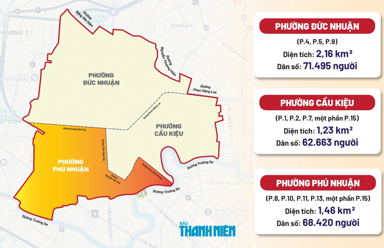 Bản đồ Quận Phú Nhuận sau sáp nhập phường (từ 01/07/2025)